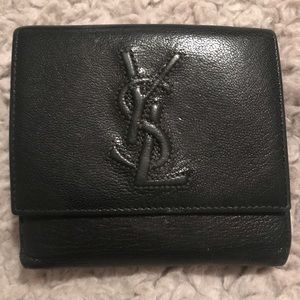 YSL Black Leather Wallet